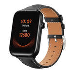 Cinturino per orologio xDfind Flat Head Black Shark in pelle a grana fine, 20mm For Ticwatch GTH / E3 / E / 2, 22mm For Ticwatch Pro X / Pro3 / Pro / GTX / E2