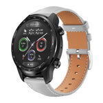 Cinturino per orologio xDfind Flat Head Black Shark in pelle a grana fine, 20mm For Ticwatch GTH / E3 / E / 2, 22mm For Ticwatch Pro X / Pro3 / Pro / GTX / E2