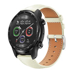 Cinturino per orologio xDfind Flat Head Black Shark in pelle a grana fine, 20mm For Ticwatch GTH / E3 / E / 2, 22mm For Ticwatch Pro X / Pro3 / Pro / GTX / E2