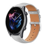 Cinturino per orologio xDfind Flat Head Black Shark in pelle a grana fine, 22mm For Amazfit GTR 4/3/3 Pro/Bip6/Bip5, 20mm For Amazfit GTS4 mini/GTS3/2/2E