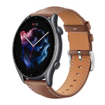 Cinturino per orologio xDfind Flat Head Black Shark in pelle a grana fine, 22mm For Amazfit GTR 4/3/3 Pro/Bip6/Bip5, 20mm For Amazfit GTS4 mini/GTS3/2/2E