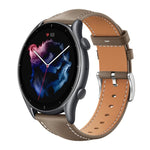 Cinturino per orologio xDfind Flat Head Black Shark in pelle a grana fine, 22mm For Amazfit GTR 4/3/3 Pro/Bip6/Bip5, 20mm For Amazfit GTS4 mini/GTS3/2/2E