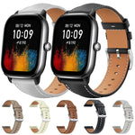 Cinturino per orologio xDfind Flat Head Black Shark in pelle a grana fine, 22mm For Amazfit GTR 4/3/3 Pro/Bip6/Bip5, 20mm For Amazfit GTS4 mini/GTS3/2/2E