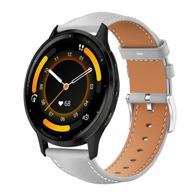 Cinturino per orologio xDfind Flat Head Black Shark in pelle a grana fine, 20mm For Garmin GarminMove Sport / vivoactive5/3, 22mm For Garmin Venu 3 / vivoactive4, 20mm For Garmin venu 2 / venu / Sq2 / Sq