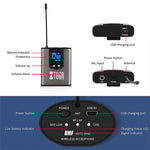 Microfono lavalier wireless XTUGA A2 UHF con trasmettitore
