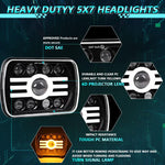 Faro anteriore modificato quadrato Y19 H4 da 7 pollici in stile Sun per Jeep Wrangler, Y19