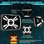 Faro anteriore modificato quadrato a sette perle stile sole Y23 H4 da 7 pollici per Jeep Wrangler, Y23