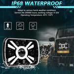 Faro anteriore modificato quadrato a sette perle stile sole Y23 H4 da 7 pollici per Jeep Wrangler, Y23