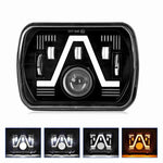 Faro anteriore modificato quadrato a V da 7 pollici Y24 H4 per Jeep Wrangler, Y24