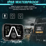 Faro anteriore modificato quadrato a V da 7 pollici Y24 H4 per Jeep Wrangler, Y24