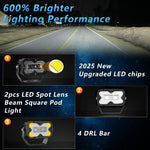 Confezione da 2 fari da lavoro Matrix Eyes ad alta potenza da 70 W per auto con cavo incluso, Eyes