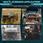 Faro anteriore modificato quadrato a farfalla da 7 pollici Y22 H4 per Jeep Wrangler, Y22