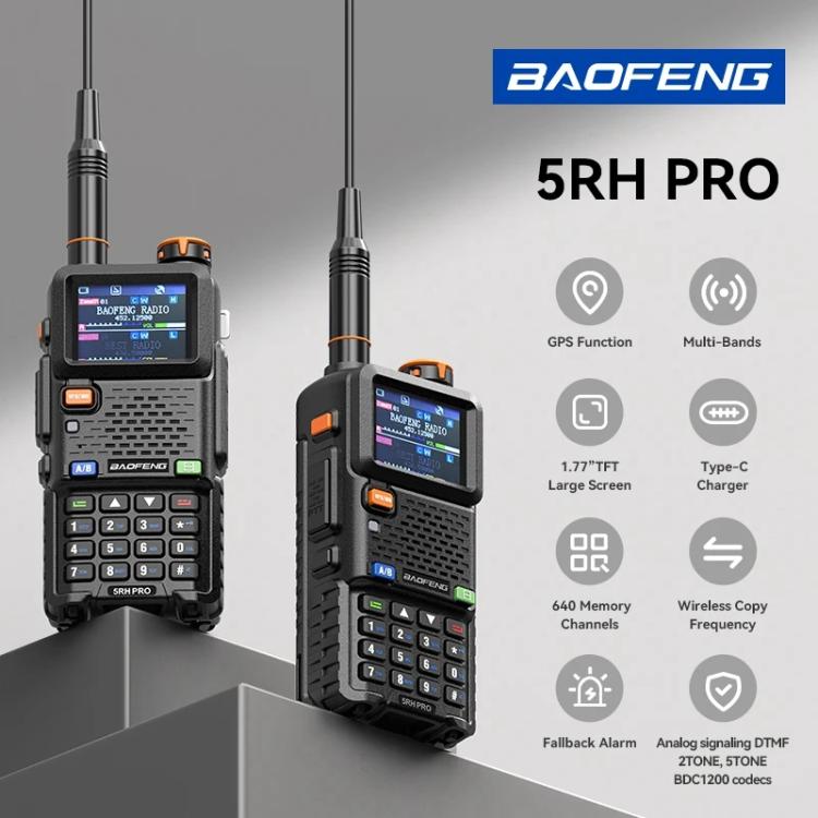 Radio portatile Baofeng 5RH PRO con GPS e Bluetooth