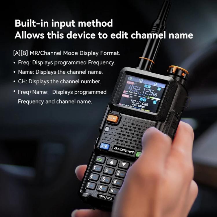 Radio portatile Baofeng 5RH PRO con GPS e Bluetooth