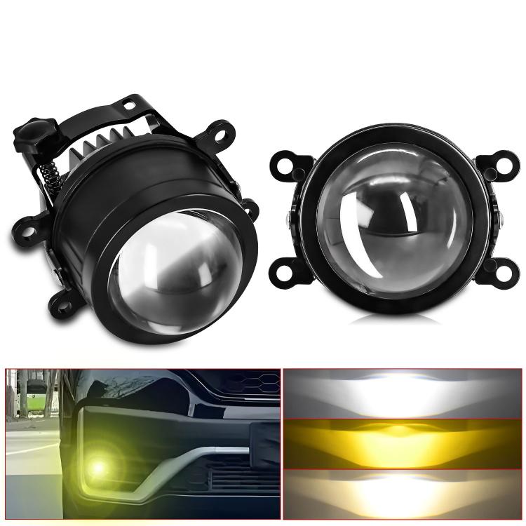 T09 Confezione da 2 pezzi Faro fendinebbia a doppia lente ad alta potenza da 55 W e 3 pollici, T09 Four-corner Universal, T09 Oblique Universal