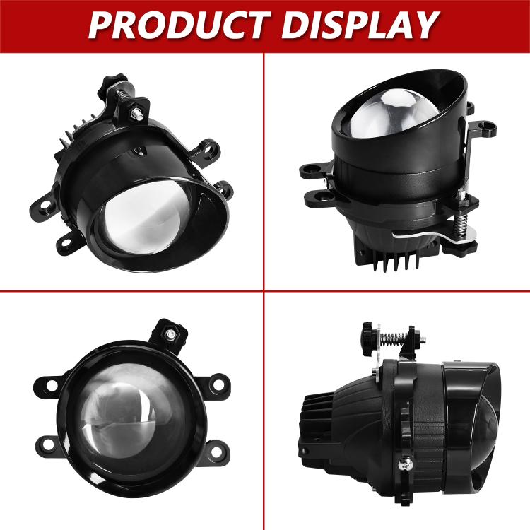 T12 Confezione da 2 pezzi 55W 3 pollici Alta Potenza Doppia Lente Fendinebbia Stile Obliquo per Toyota, T12 Left Driver, T12 Right Driver