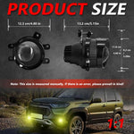 T12 Confezione da 2 pezzi 55W 3 pollici Alta Potenza Doppia Lente Fendinebbia Stile Obliquo per Toyota, T12 Left Driver, T12 Right Driver