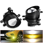 T12 Confezione da 2 pezzi 55W 3 pollici Alta Potenza Doppia Lente Fendinebbia Stile Obliquo per Toyota, T12 Left Driver, T12 Right Driver