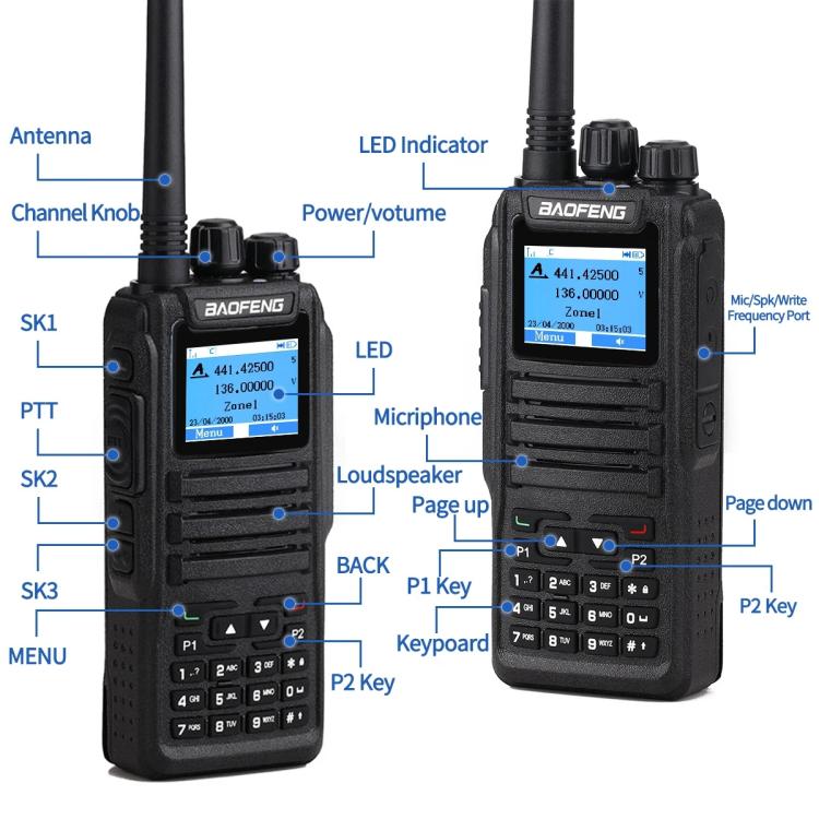 Baofeng DM-1701 ricetrasmettitore portatile DMR 1,77"