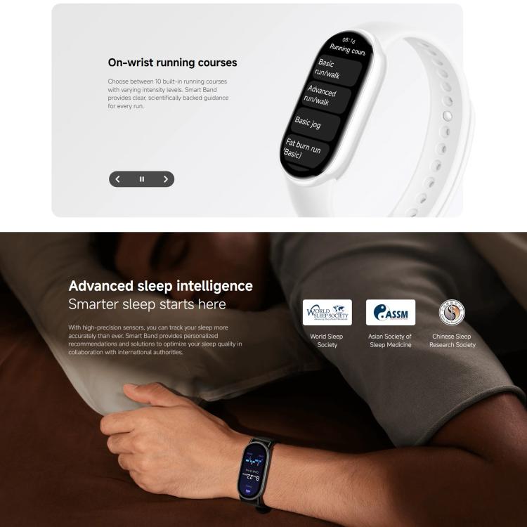Smart Band 10 originale Xiaomi, schermo AMOLED da 1,72 pollici, impermeabile fino a 5 ATM, supporta il monitoraggio dell'ossigeno nel sangue e della frequenza cardiaca., Smart Band 10 Black, Smart Band 10 Silver, Smart Band 10 Pink Gold