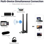 RE-902 External Dual Antenna Bluetooth WiFi 2 in 1 Computer Driver-free USB Network Adapter, RE-902