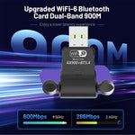 RE-902 External Dual Antenna Bluetooth WiFi 2 in 1 Computer Driver-free USB Network Adapter, RE-902