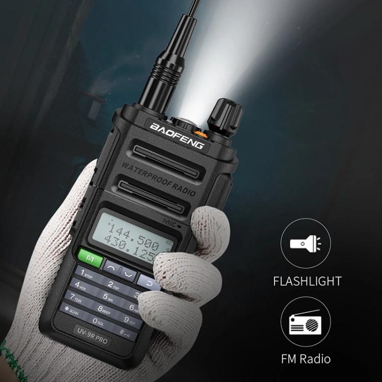 Baofeng UV-9R PRO Walkie Talkie analogico portatile con schermo LCD a matrice di punti, grado di protezione IP57., EU Plug, US Plug