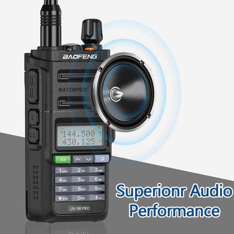 Baofeng UV-9R PRO Walkie Talkie analogico portatile con schermo LCD a matrice di punti, grado di protezione IP57., EU Plug, US Plug