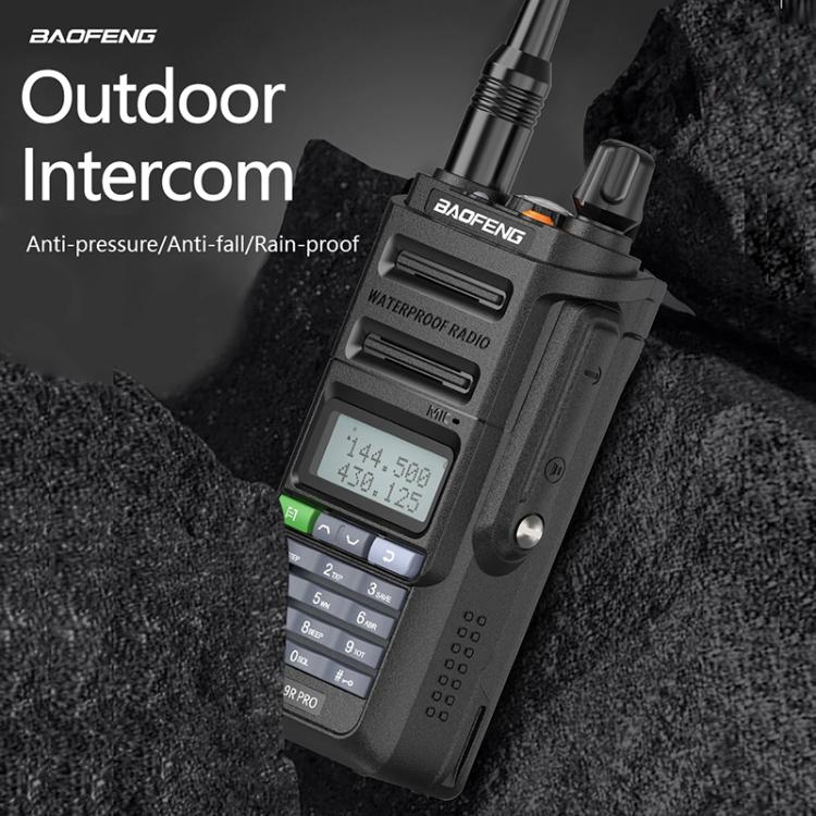 Baofeng UV-9R PRO Walkie Talkie analogico portatile con schermo LCD a matrice di punti, grado di protezione IP57., EU Plug, US Plug