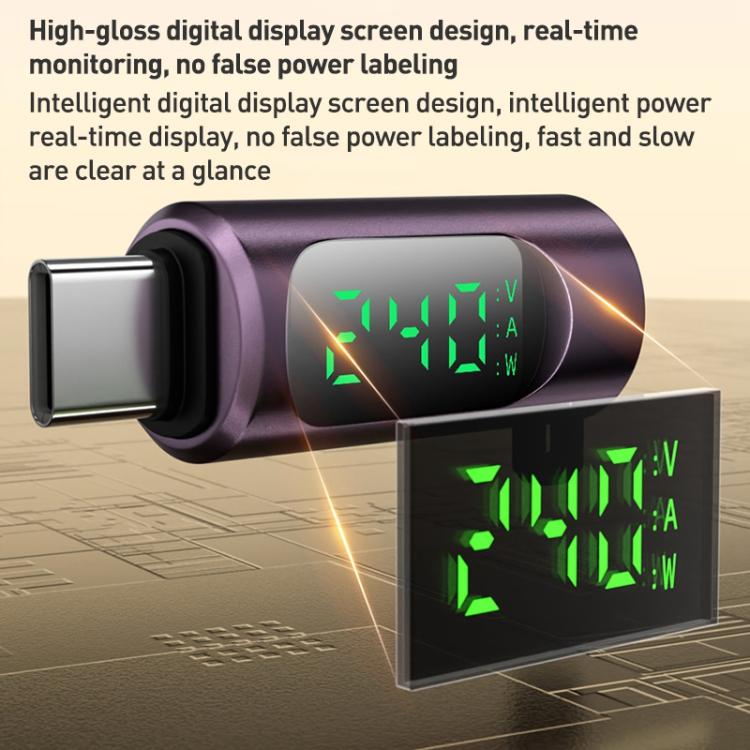 Adattatore Type-C a Type-C 240W con Display Digitale