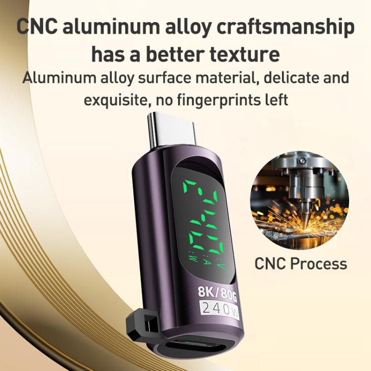 Adattatore Type-C a Type-C 240W con Display Digitale