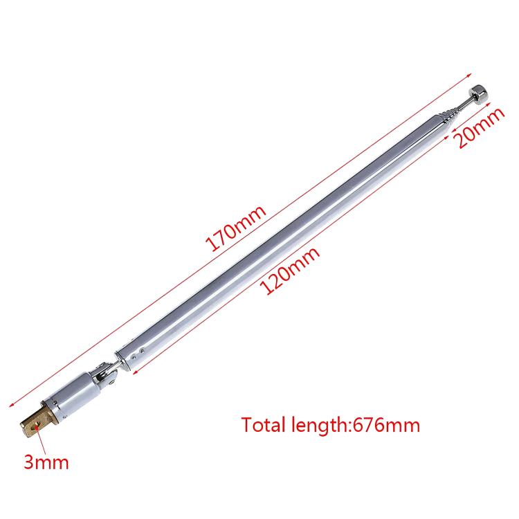 Antenna retrattile universale per radio lunghezza 765 mm