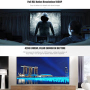 VIVIBRIGHT F30UP 1920x1080 4200 Lumens Portable Wireless Smart Home Theater Projector, Android Version