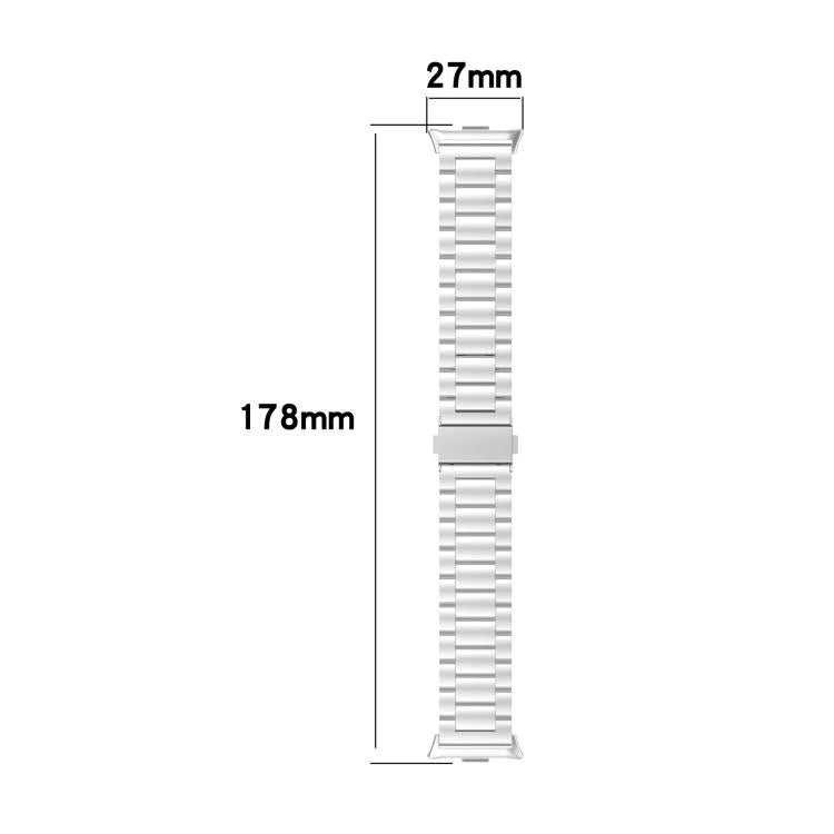 Cinturino per orologio in lega di titanio con fibbia piatta a tre perline., For Xiaomi Band 10 Pro / Redmi Watch 6, For Xiaomi Band 9 / 8, For Redmi Watch 3 Lite / 3 Active