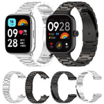 Cinturino per orologio in lega di titanio con fibbia piatta a tre perline., For Xiaomi Band 10 Pro / Redmi Watch 6, For Xiaomi Band 9 / 8, For Redmi Watch 3 Lite / 3 Active