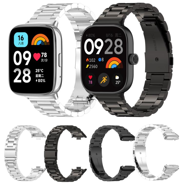 Cinturino per orologio in lega di titanio con fibbia piatta a tre perline., For Xiaomi Band 10 Pro / Redmi Watch 6, For Xiaomi Band 9 / 8, For Redmi Watch 3 Lite / 3 Active