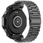 Cinturino per orologio in lega di titanio con fibbia piatta a tre perline., For Huami Amazfit T-REX 3 A2322, For Huami Amazfit Active Edge A2212 / A2213, For Huami Amazfit T-Rex 2, For Huami Amazfit T-Rex Pro A1918