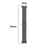Cinturino per orologio in lega di titanio con fibbia piatta a tre perline., For Huami Amazfit T-REX 3 A2322, For Huami Amazfit Active Edge A2212 / A2213, For Huami Amazfit T-Rex 2, For Huami Amazfit T-Rex Pro A1918