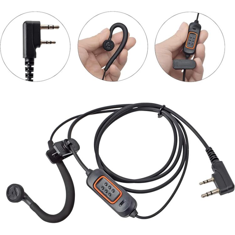 Cuffie con microfono 2 pin per walkie-talkie Baofeng UV5R