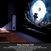 VIVIBRIGHT F40 1920x1080 Proiettore intelligente wireless portatile per home theater da 4200 lumen con telecomando, versione Android, Android Version