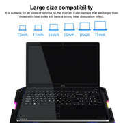 NUOXI YL-021 6-Fans RGB Light Laptop Radiator Adjustable Cooling Holder, YL-021