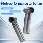 Ventilatore portatile turbo ad alta potenza con velocità regolabile in continuo F1, Dark Grey