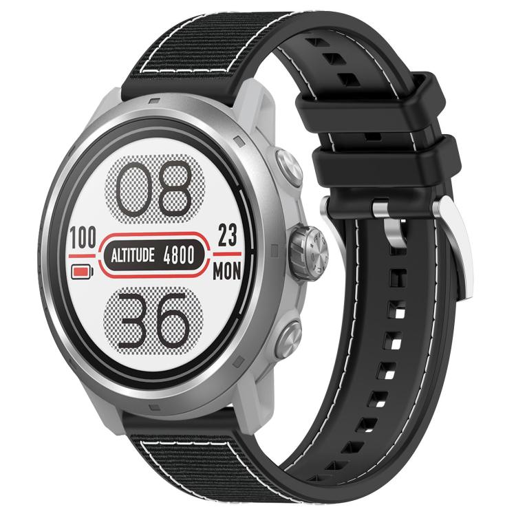 Cinturino per orologio xDfind ibrido in nylon intrecciato e silicone, 20mm For COROS Pace 2 / Apex 2 42mm