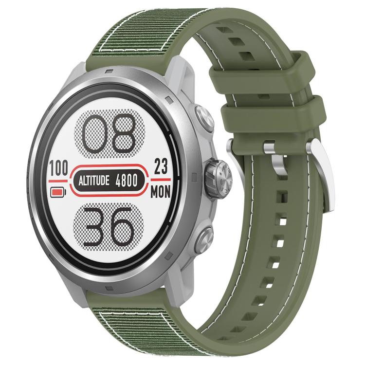 Cinturino per orologio xDfind ibrido in nylon intrecciato e silicone, 20mm For COROS Pace 2 / Apex 2 42mm