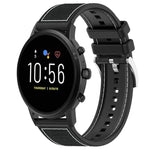 Cinturino per orologio xDfind ibrido in nylon intrecciato e silicone, 22mm For Fossil Gen 5 Carlyle / Julianna