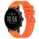 Cinturino per orologio xDfind ibrido in nylon intrecciato e silicone, 22mm For Fossil Gen 5 Carlyle / Julianna