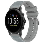 Cinturino per orologio xDfind ibrido in nylon intrecciato e silicone, 22mm For Fossil Gen 5 Carlyle / Julianna