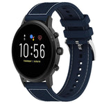 Cinturino per orologio xDfind ibrido in nylon intrecciato e silicone, 22mm For Fossil Gen 5 Carlyle / Julianna