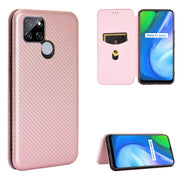 Struttura in fibra di carbonio Flip orizzontale magnetico Custodia in pelle TPU + PC + PU con slot per schede, For OPPO Realme V3, For Samsung Galaxy A42 5G, For Vivo Y20 / Y20i (Indian), For Xiaomi Poco X3 NFC
