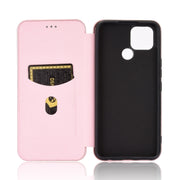 Struttura in fibra di carbonio Flip orizzontale magnetico Custodia in pelle TPU + PC + PU con slot per schede, For OPPO Realme V3, For Samsung Galaxy A42 5G, For Vivo Y20 / Y20i (Indian), For Xiaomi Poco X3 NFC